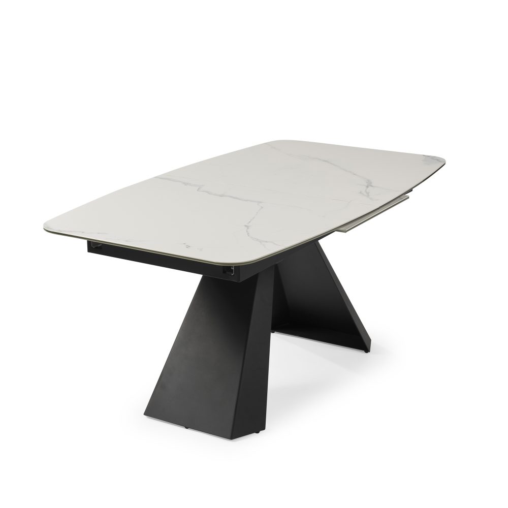 1.6m-2.1m - Casa White Ceramic Extending Dining Table - Image 12