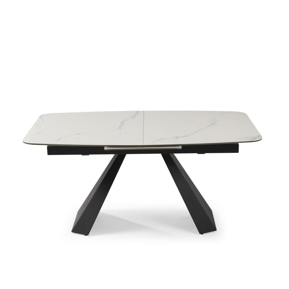 1.6m-2.1m - Casa White Ceramic Extending Dining Table - Image 13