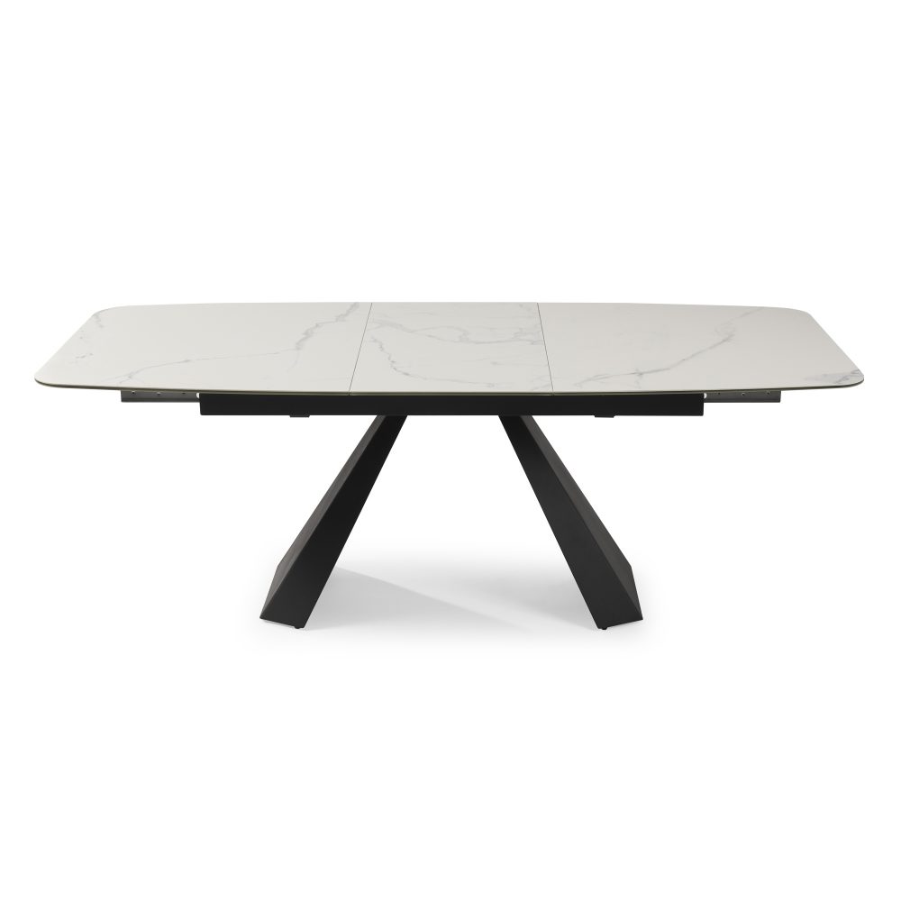 1.6m-2.1m - Casa White Ceramic Extending Dining Table - Image 14