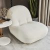 Boucle Cloud Pacha Lounge Chair - Gold Base - Image 3
