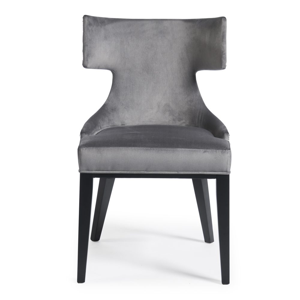 Hammersmith Upholstered Grey Velvet Dining Chair - Image 8