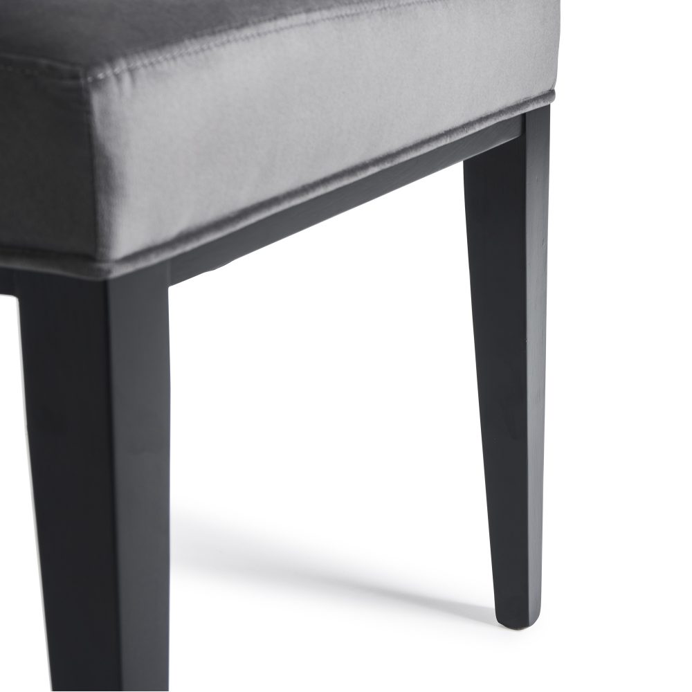 Hammersmith Upholstered Grey Velvet Dining Chair - Image 10