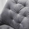 Seattle Swivel Grey Velvet Gas Lift Bar Stool - Image 6