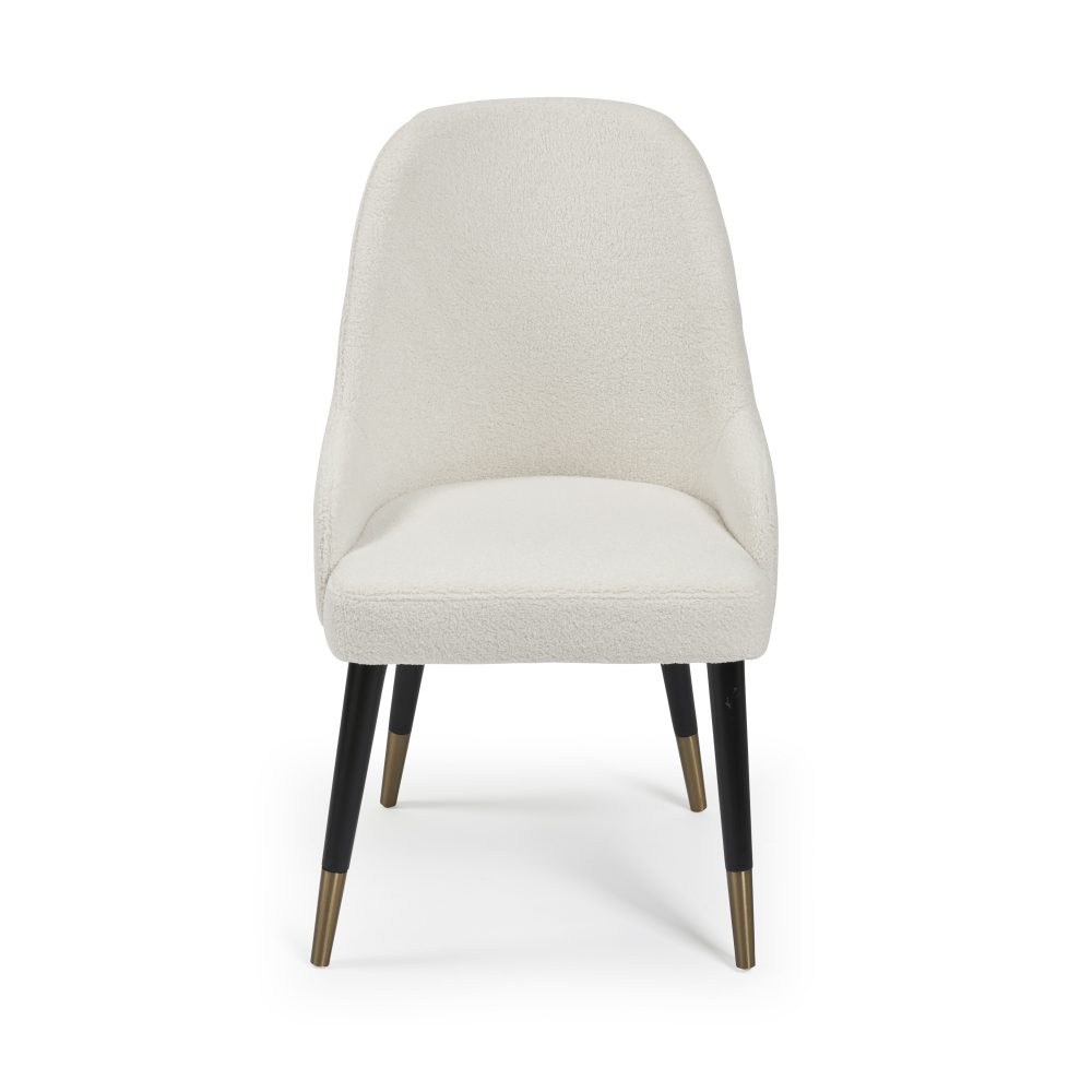 Isla Boucle Dining Chair with Gold Tipped Feet - Image 6