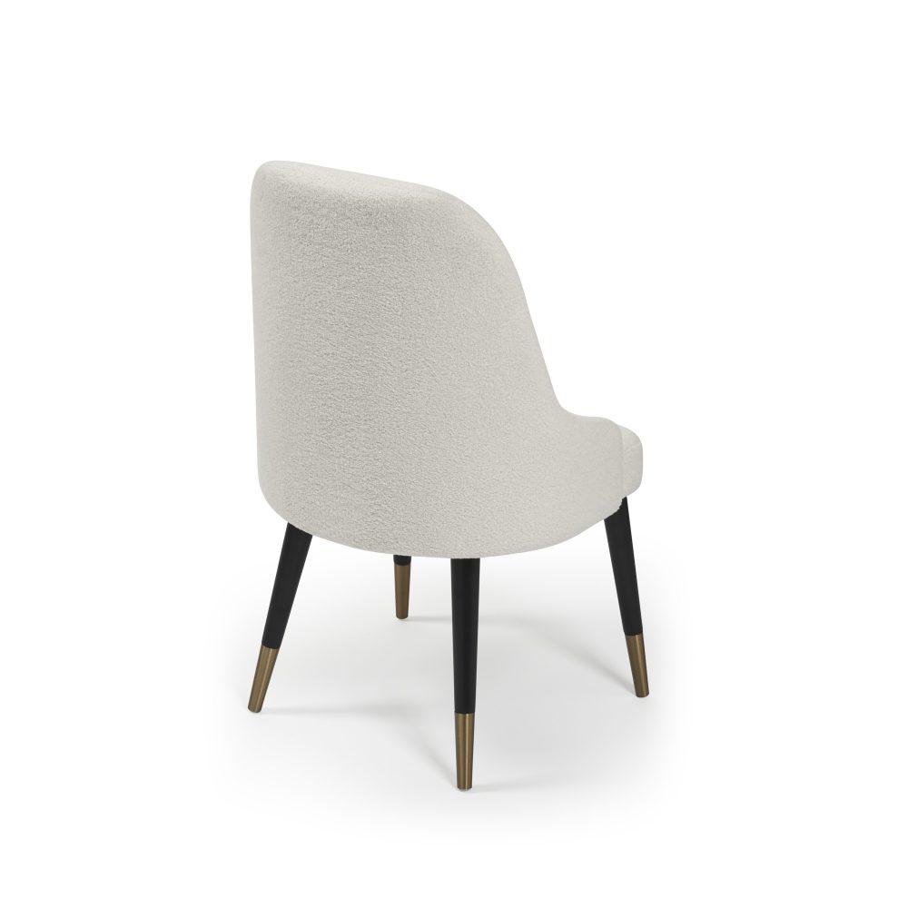 Isla Boucle Dining Chair with Gold Tipped Feet - Image 8