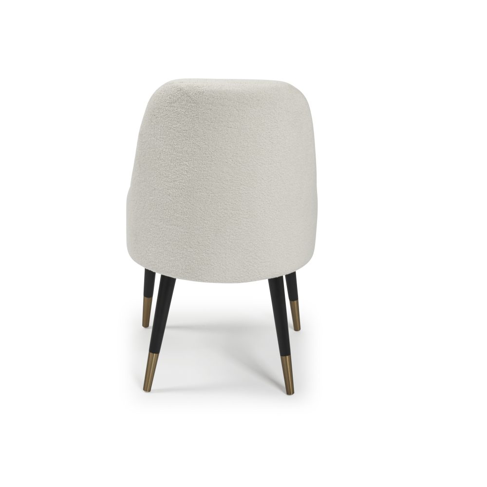 Isla Boucle Dining Chair with Gold Tipped Feet - Image 9
