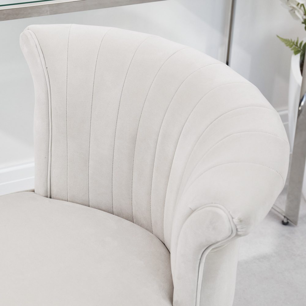 Grace Cream Velvet Swivel Accent Dressing Chair - Image 7