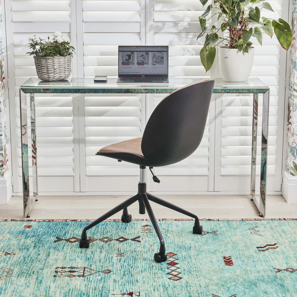 Thiago Brown Tan Faux Leather Office Chair - Image 7