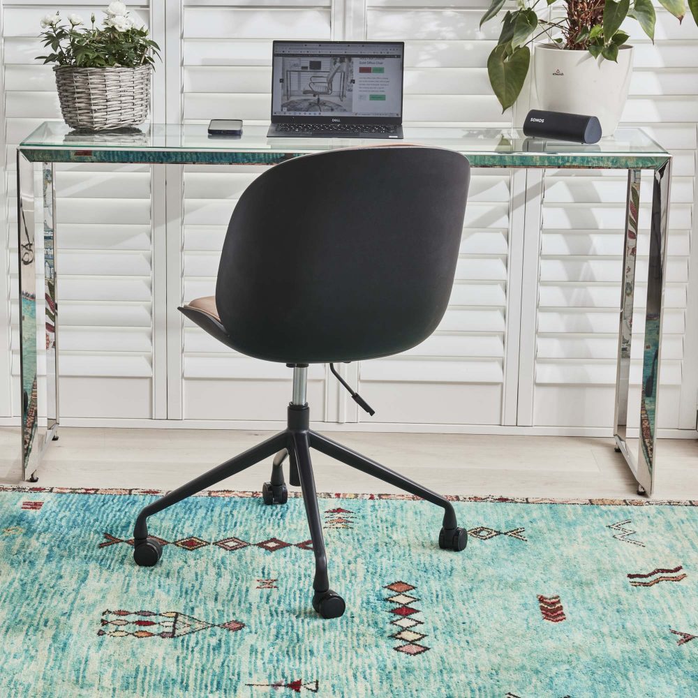 Thiago Brown Tan Faux Leather Office Chair - Image 13