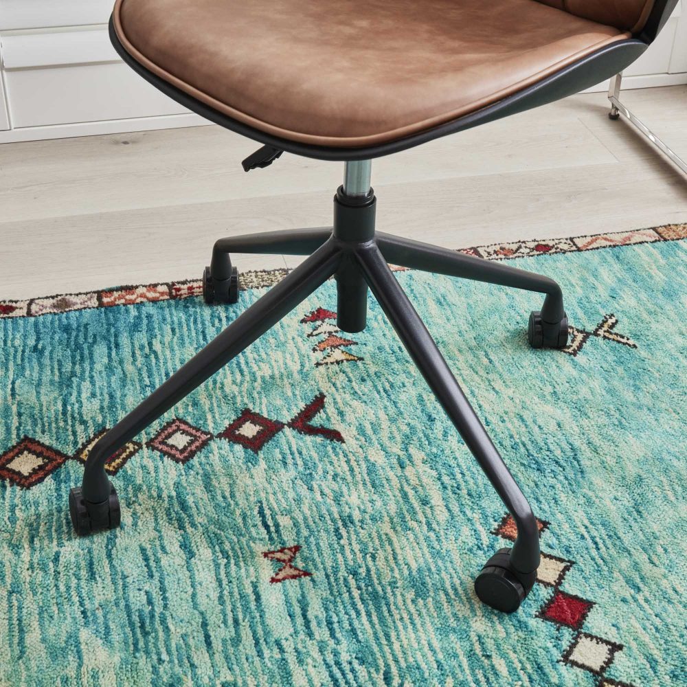 Thiago Brown Tan Faux Leather Office Chair - Image 10