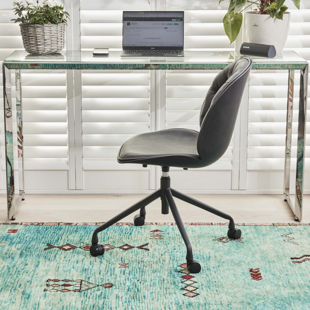 Thiago Grey Faux Leather Office Chair - Image 3