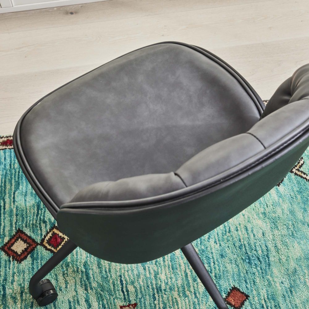 Thiago Grey Faux Leather Office Chair - Image 8
