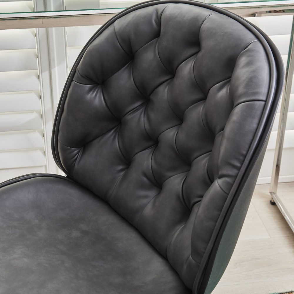 Thiago Grey Faux Leather Office Chair - Image 9