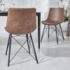 Bellagio 90cm Square Natural Oak Melamine Dining Table Set with 4x Leon Tan Dining Chairs - Image 16