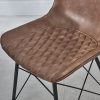 Bellagio 90cm Square Natural Oak Melamine Dining Table Set with 4x Leon Tan Dining Chairs - Image 11