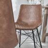 Bellagio 90cm Square Natural Oak Melamine Dining Table Set with 4x Leon Tan Dining Chairs - Image 13