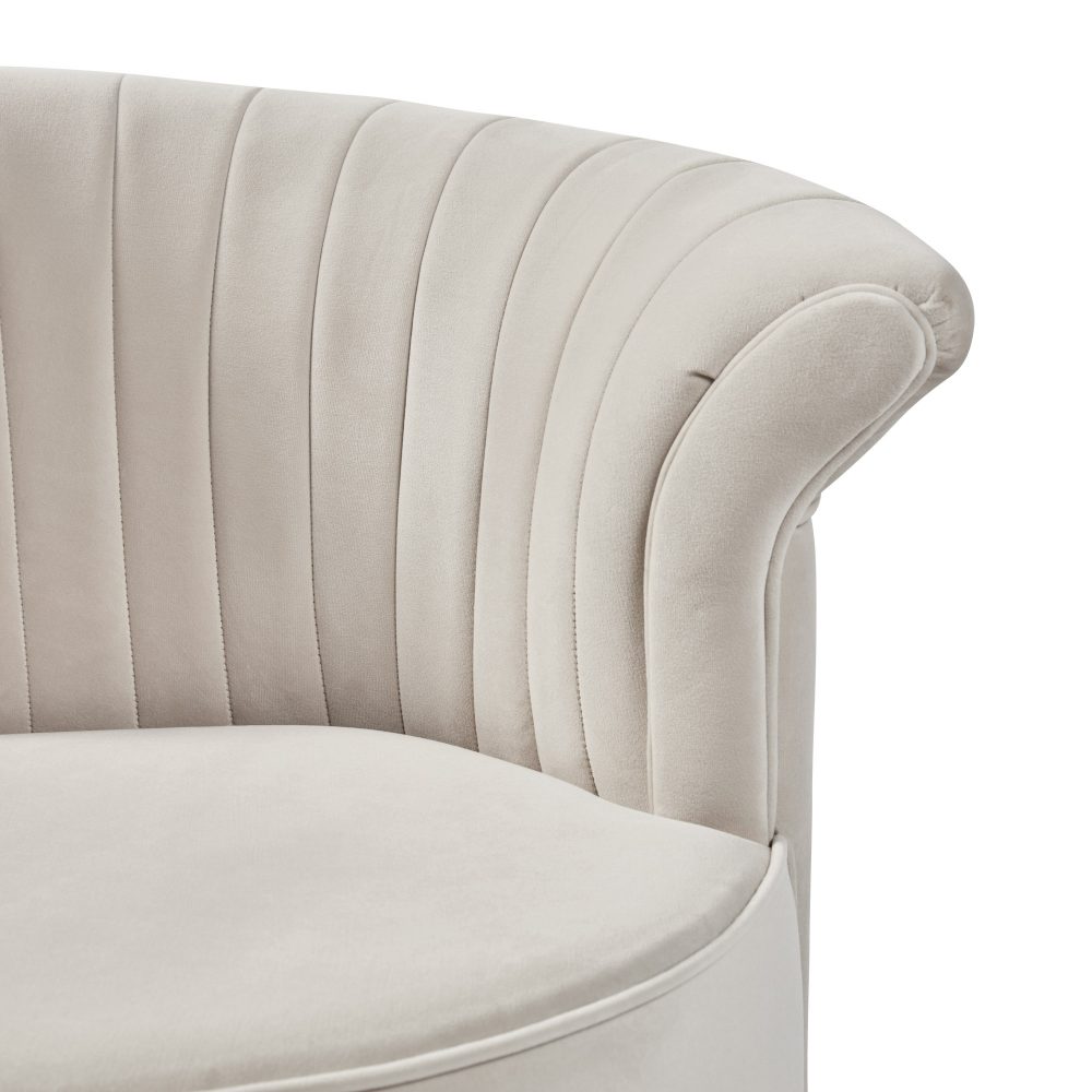 Grace Cream Velvet Swivel Accent Dressing Chair - Image 14
