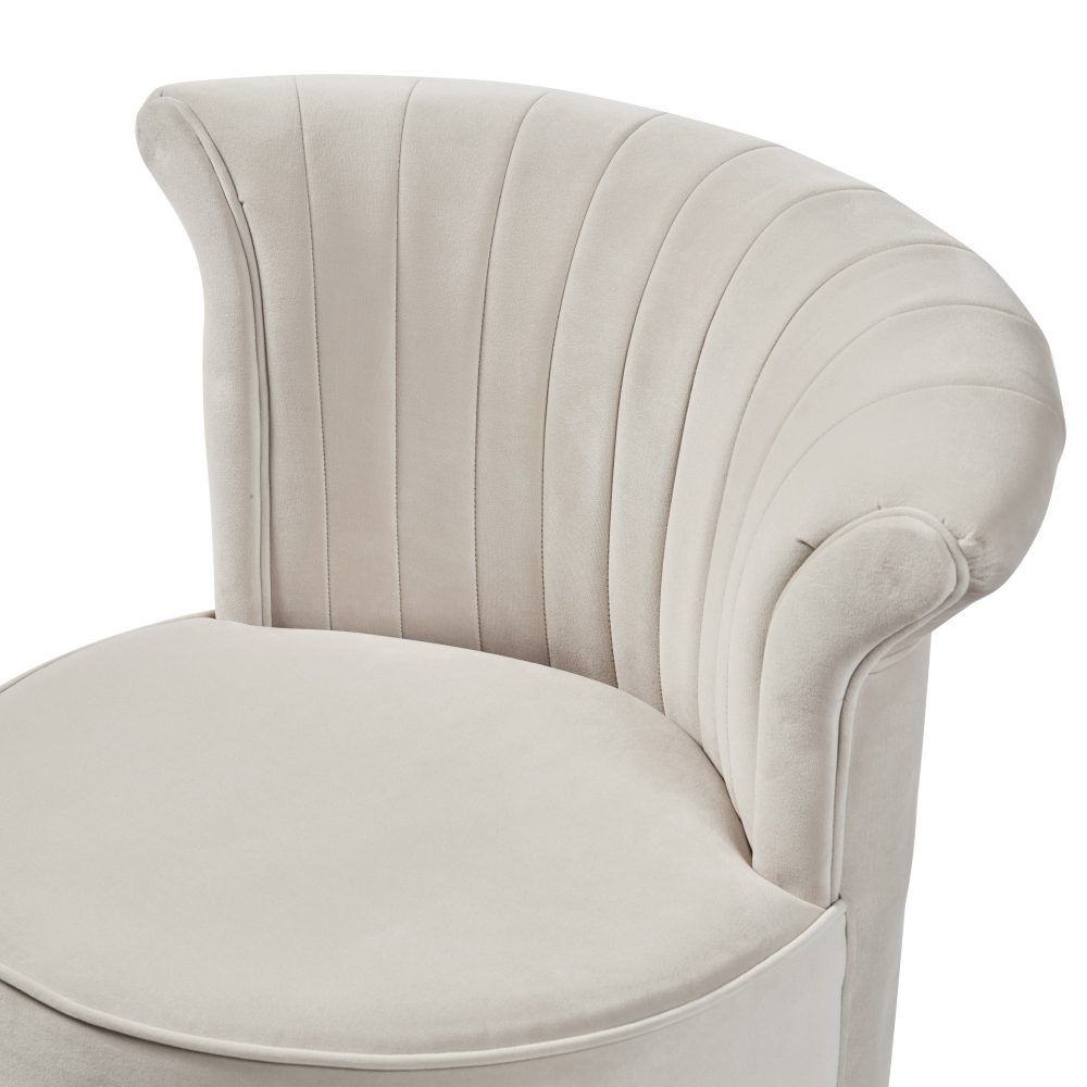 Grace Cream Velvet Swivel Accent Dressing Chair - Image 15