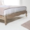 Camille French Style Upholstered Limed Oak Low Foot Board Bed - Image 5