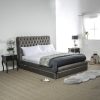 Annabelle Luxurious Grey Velvet Chesterfield King Size Bed - Image 2
