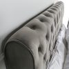 Annabelle Luxurious Grey Velvet Chesterfield King Size Bed - Image 5