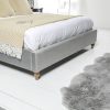 Léa 5ft Chesterfield King Size Bed With Grey Velvet Upholstery - Image 6