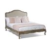 Eloise Limed Ash Upholstered Low Foot Board Bed - Double Size