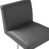 Bailey Grey Faux Leather Kitchen Barstool - Polished Steel - Image 10
