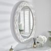 Italian Luxurious Polished Silver Framed Marble Dressing Table Set - Image 4