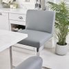 Bailey Grey Faux Leather Kitchen Barstool - Polished Steel - Image 3