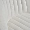 Barcelona White Velvet Bar Stool with a Stainless Steel Frame - Image 9