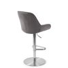 Seattle Swivel Grey Velvet Gas Lift Bar Stool - Image 12