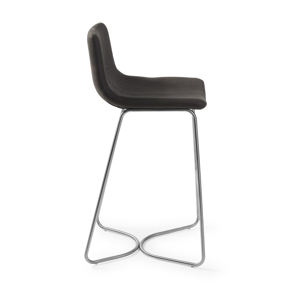 Austin Charcoal Brushed Steel Bar Stool - Image 10