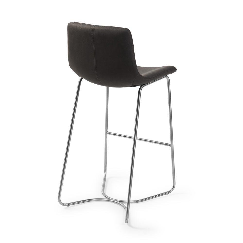 Austin Charcoal Brushed Steel Bar Stool - Image 9