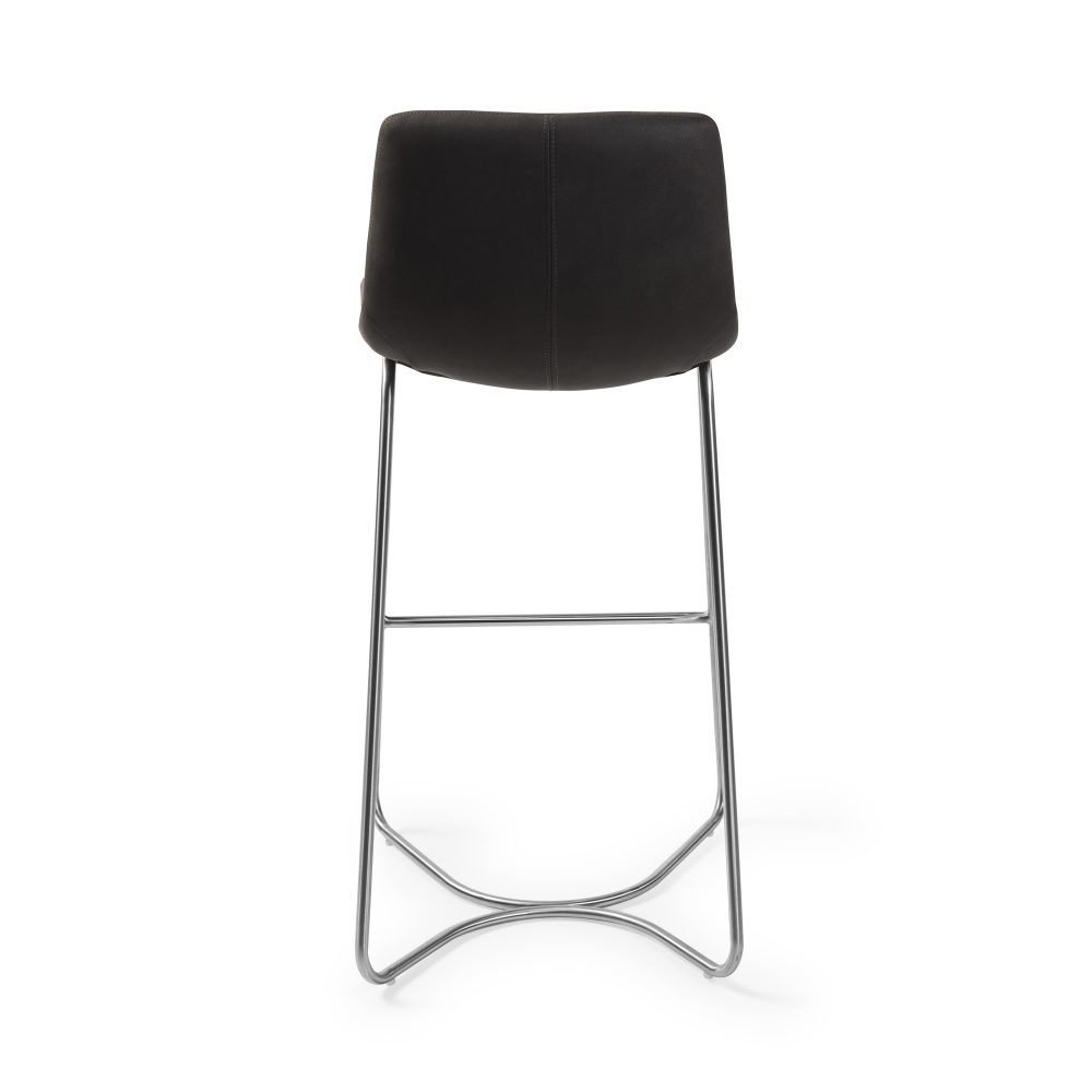 Austin Charcoal Brushed Steel Bar Stool - Image 11