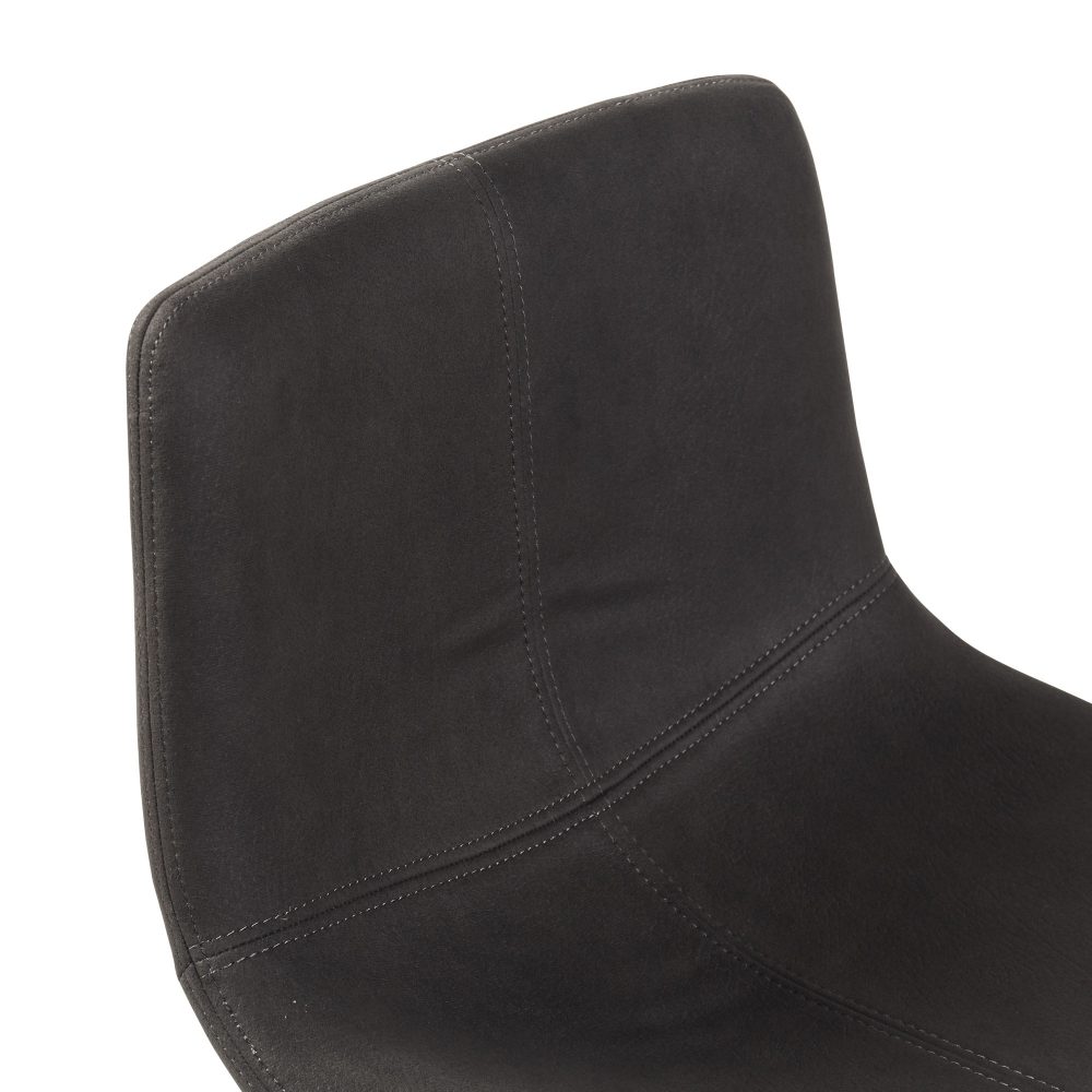 Austin Charcoal Brushed Steel Bar Stool - Image 14