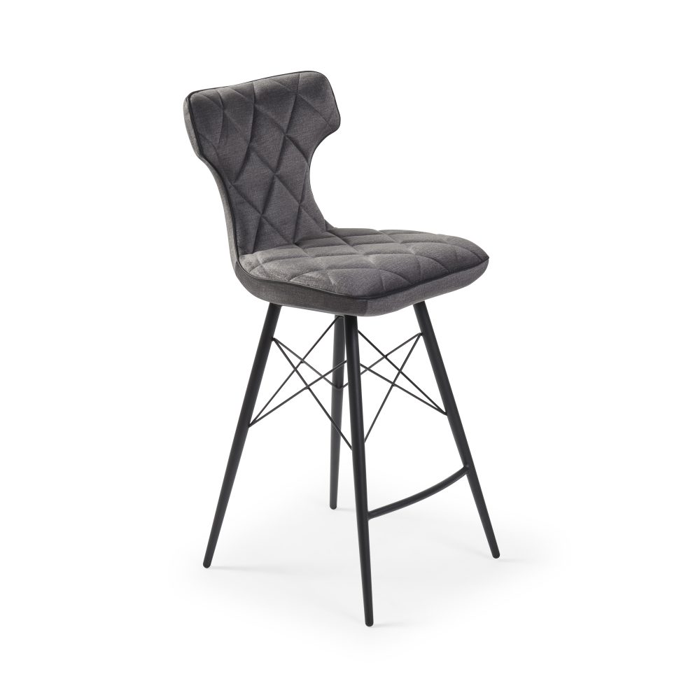 Phoenix Upholstered Grey Counter Stool - Image 5