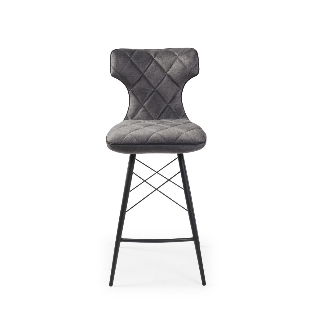 Phoenix Upholstered Grey Counter Stool - Image 6