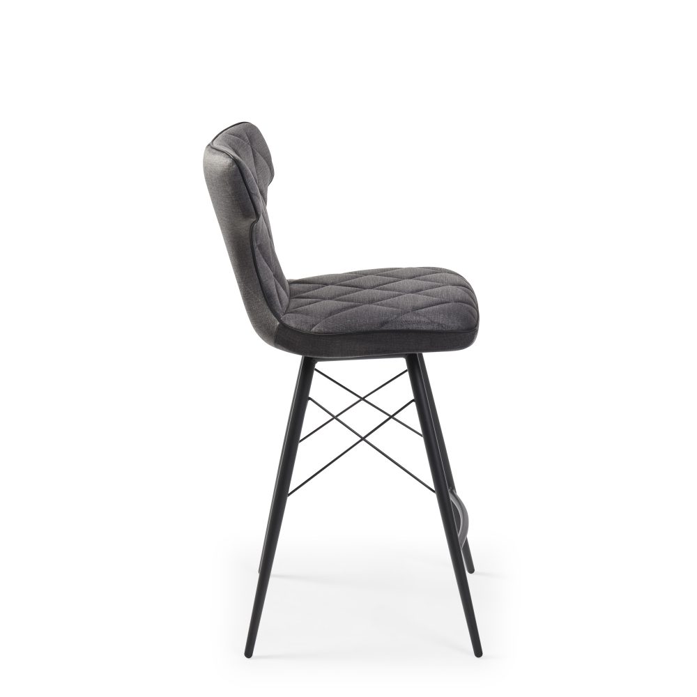 Phoenix Upholstered Grey Counter Stool - Image 7
