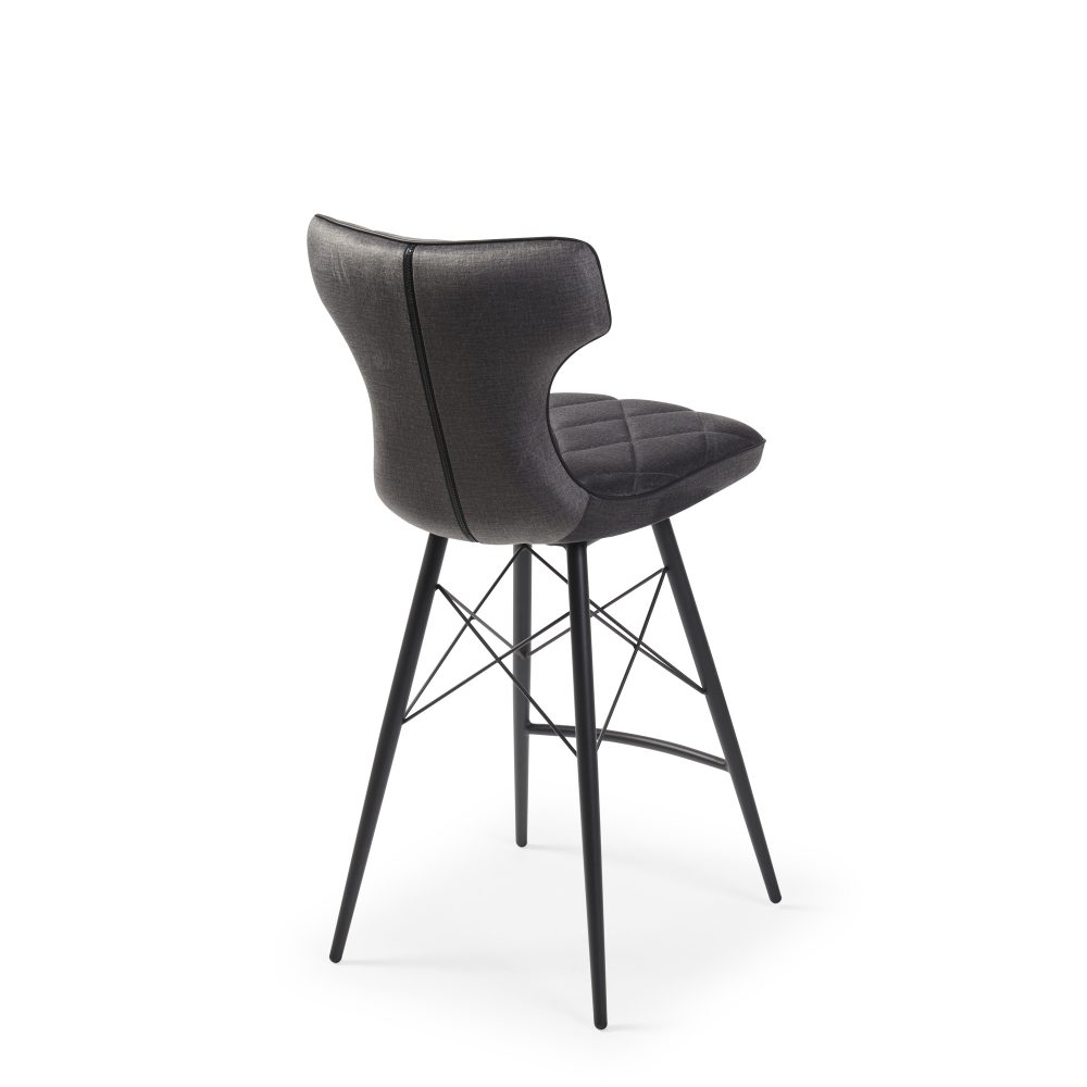 Phoenix Upholstered Grey Counter Stool - Image 8