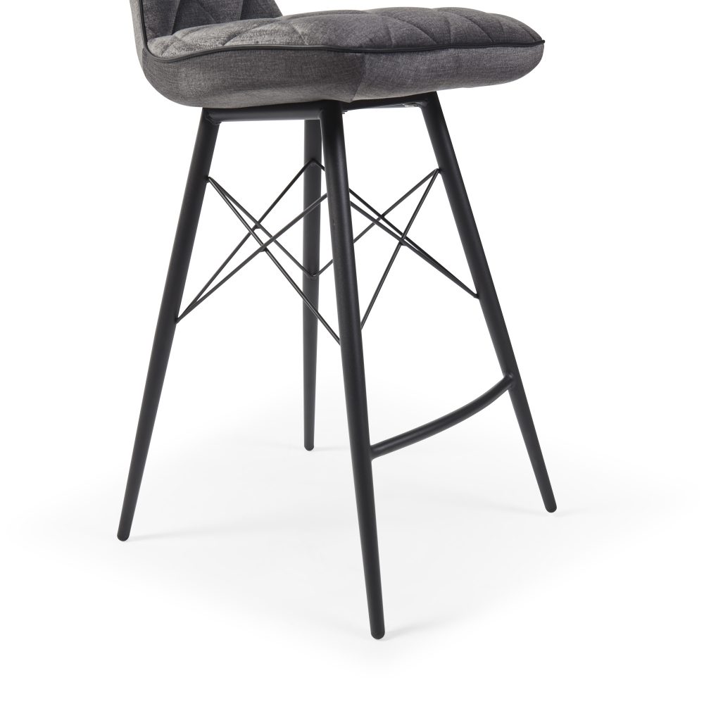 Phoenix Upholstered Grey Counter Stool - Image 10