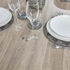 Bellagio 90cm Square Natural Oak Melamine Dining Table Set with 4x Leon Tan Dining Chairs - Image 7