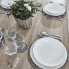 Bellagio 90cm Square Natural Oak Melamine Dining Table Set with 4x Leon Tan Dining Chairs - Image 6