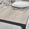 Bellagio 90cm Square Natural Oak Melamine Dining Table Set with 4x Leon Tan Dining Chairs - Image 4