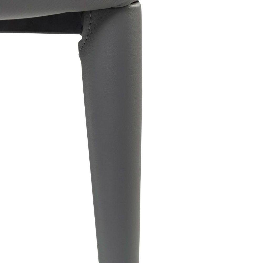 Cheshire Grey Faux Leather Quilted Upholstered Dining Chair - Image 10