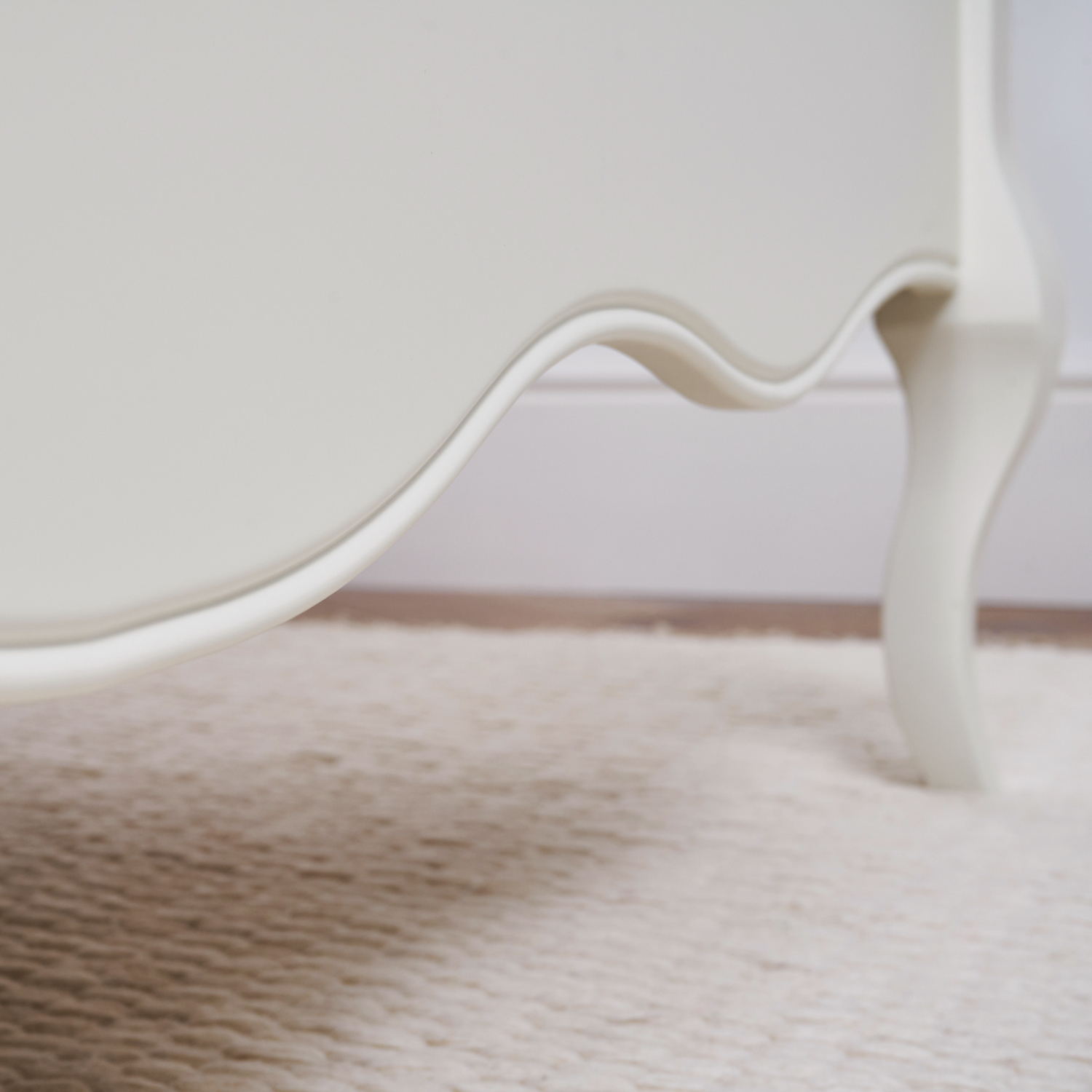 Lille French Chalk White Upholstered Low Foot Board Bed - King Size - Image 6
