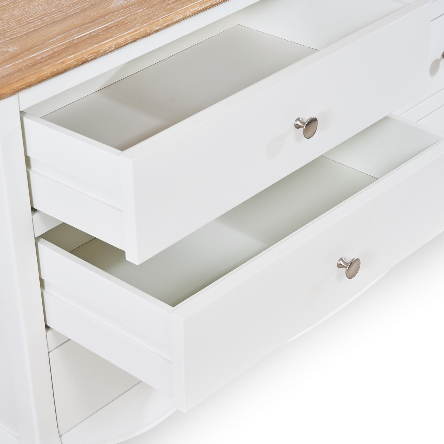 Lille French Chalk White 6 Drawer Wide Chest - Image 6