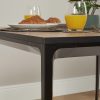 Bellagio 90cm Natural Oak Melamine Square Dining Table with Black Contemporary Base - Image 3