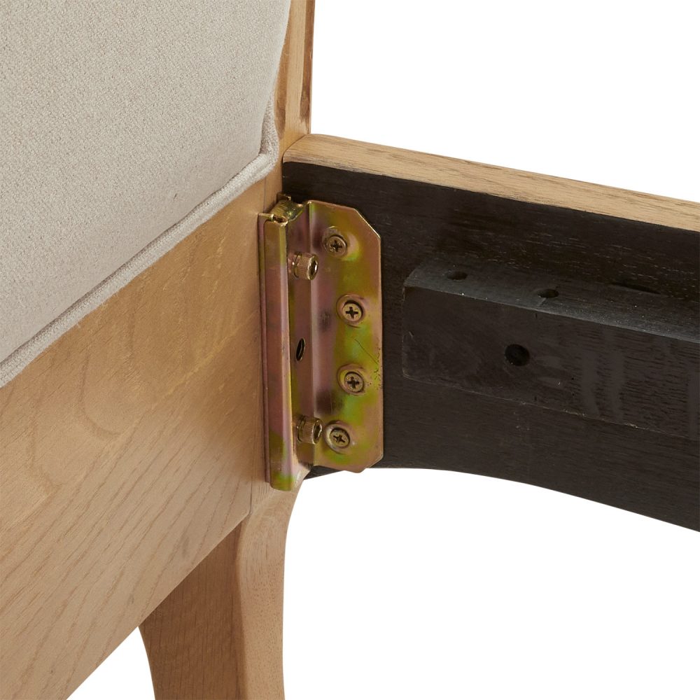 Clearance Price - Alice French Oak Upholstered Low Foot Board Bed - King Size - Image 10