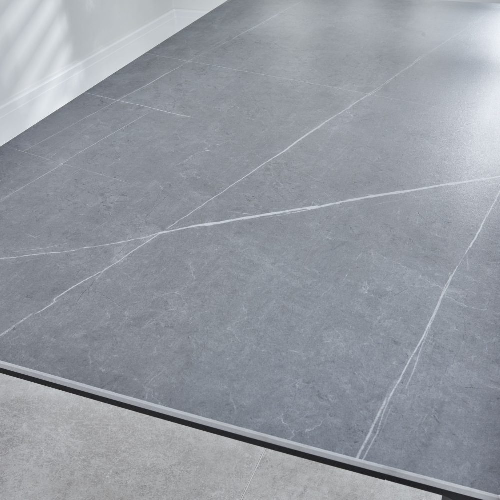 Bellagio 1.6M Grey Sintered Stone Dining Table Set with 4 x Leon Tan Dining Chairs - Image 12